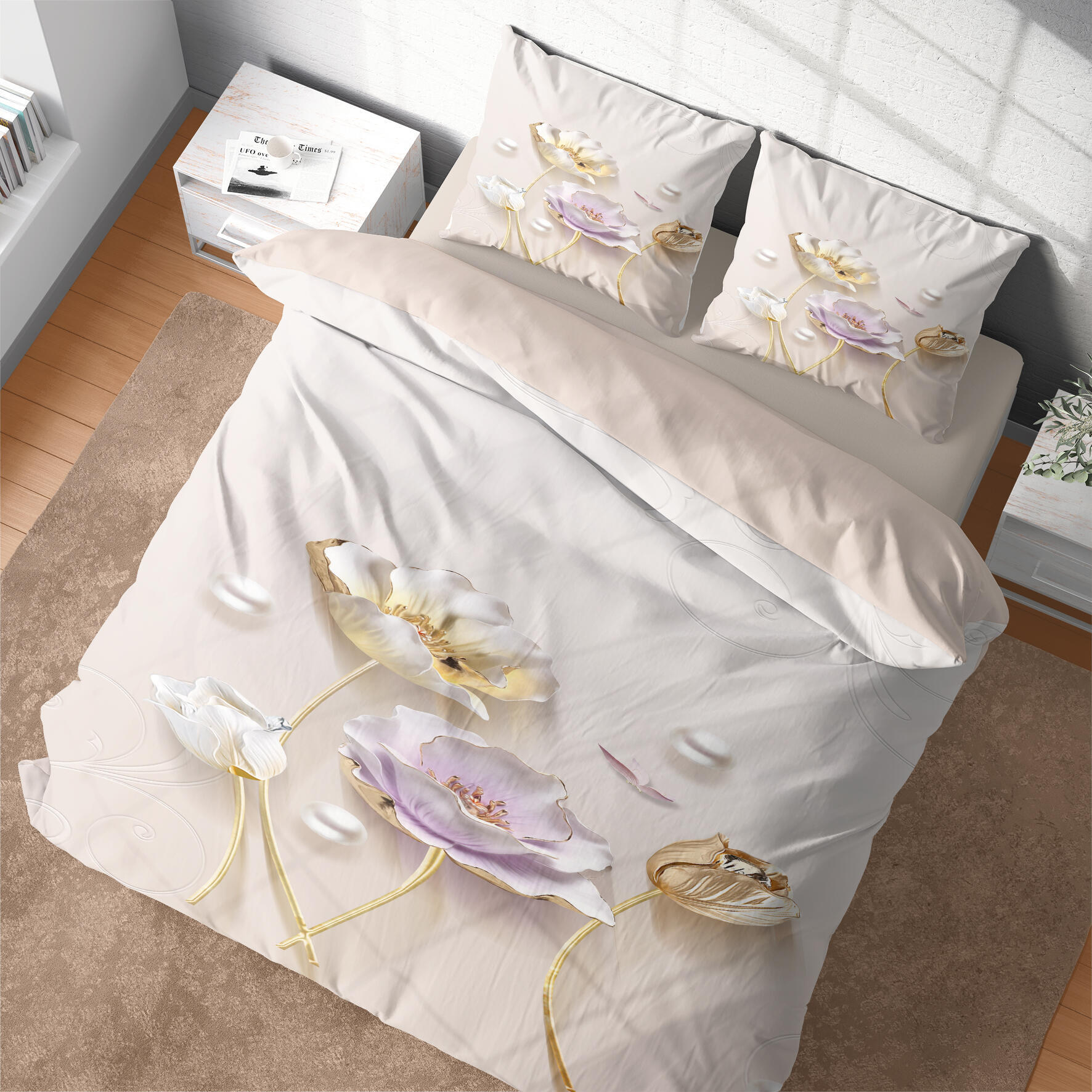 سرویس روتختی گل سه بعدی