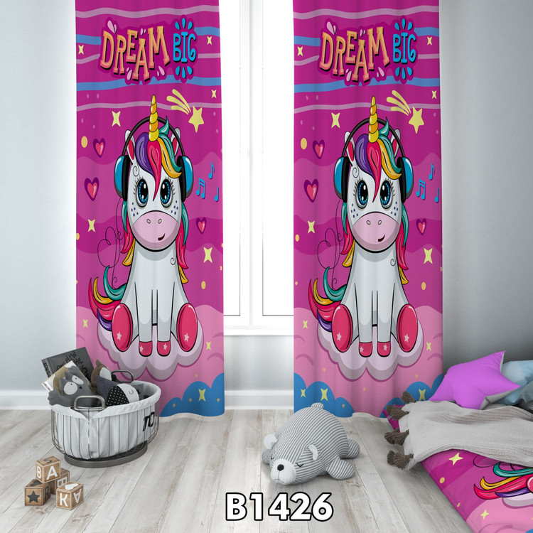 پرده چاپی یونیکورن