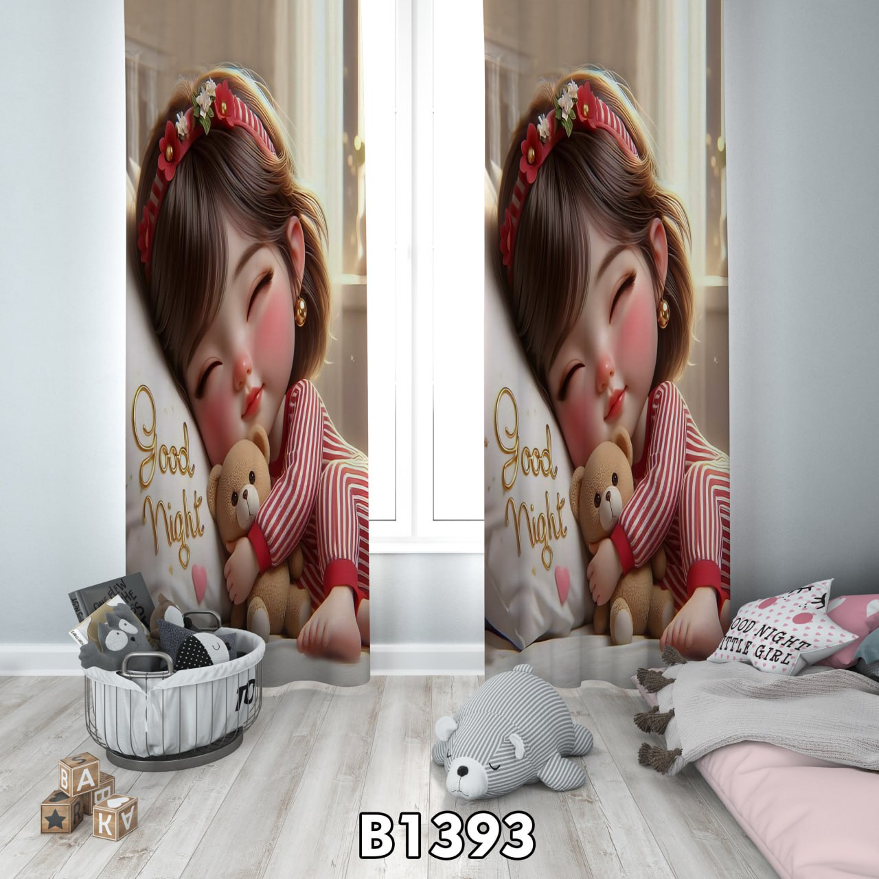 پرده چاپی دختر