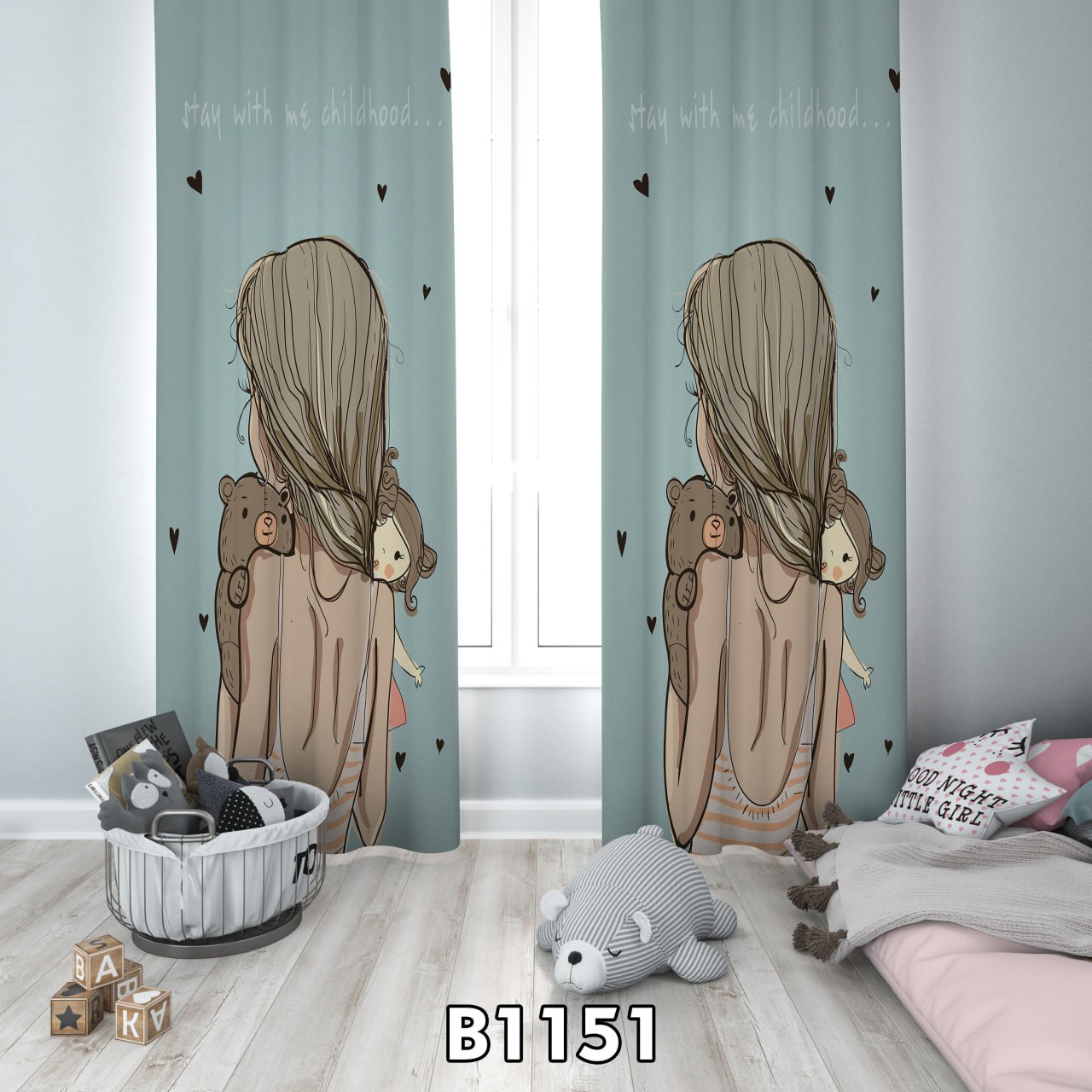 پرده چاپی دختر