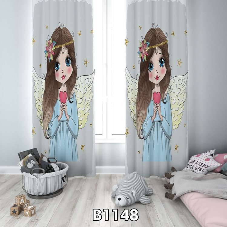پرده چاپی دخترفرشته
