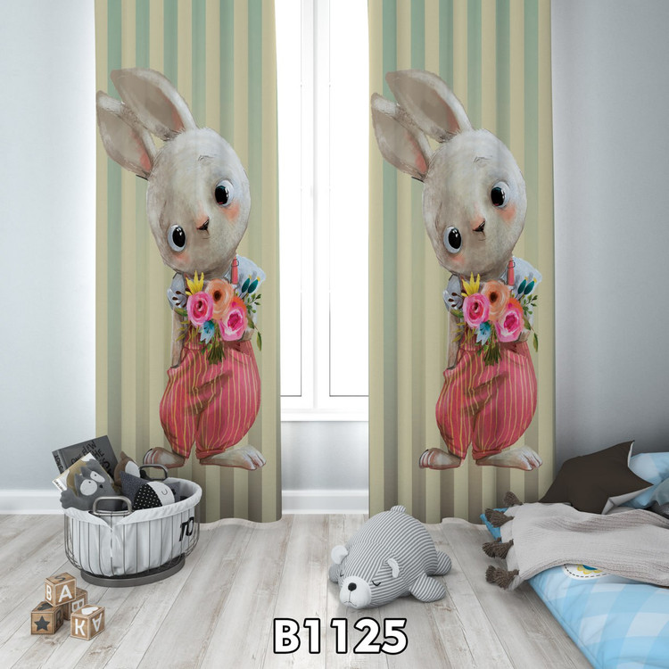 پرده چاپی خرگوش