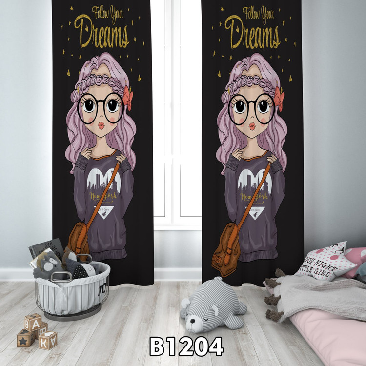 پرده چاپی دختر
