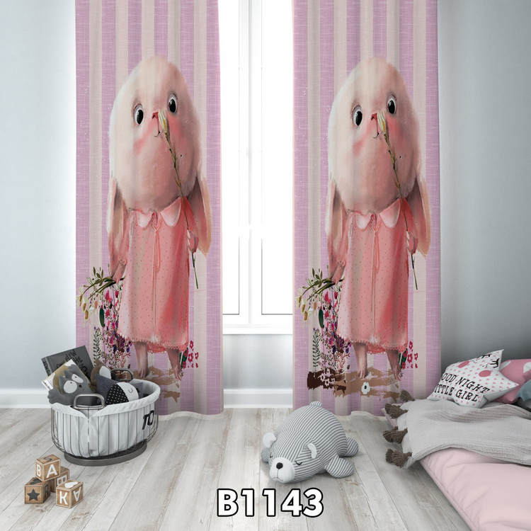 پرده چاپی خرگوش