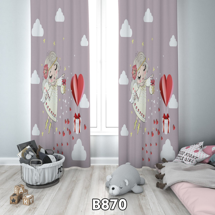 پرده چاپی دخترفرشته