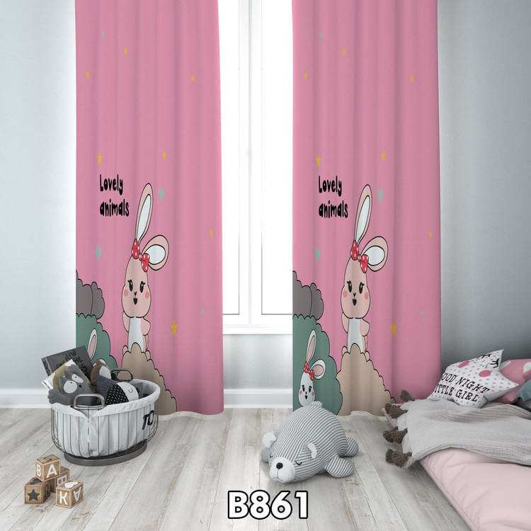 پرده چاپی خرگوش