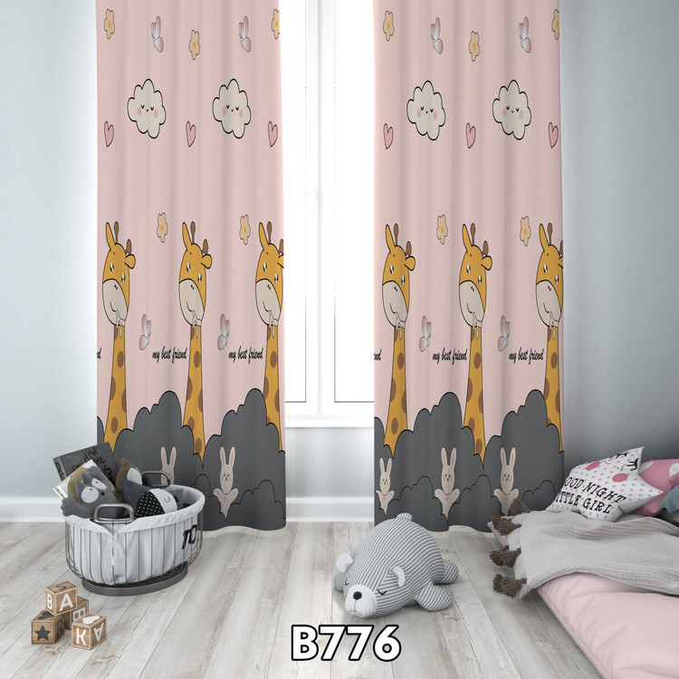 پرده چاپی زرافه
