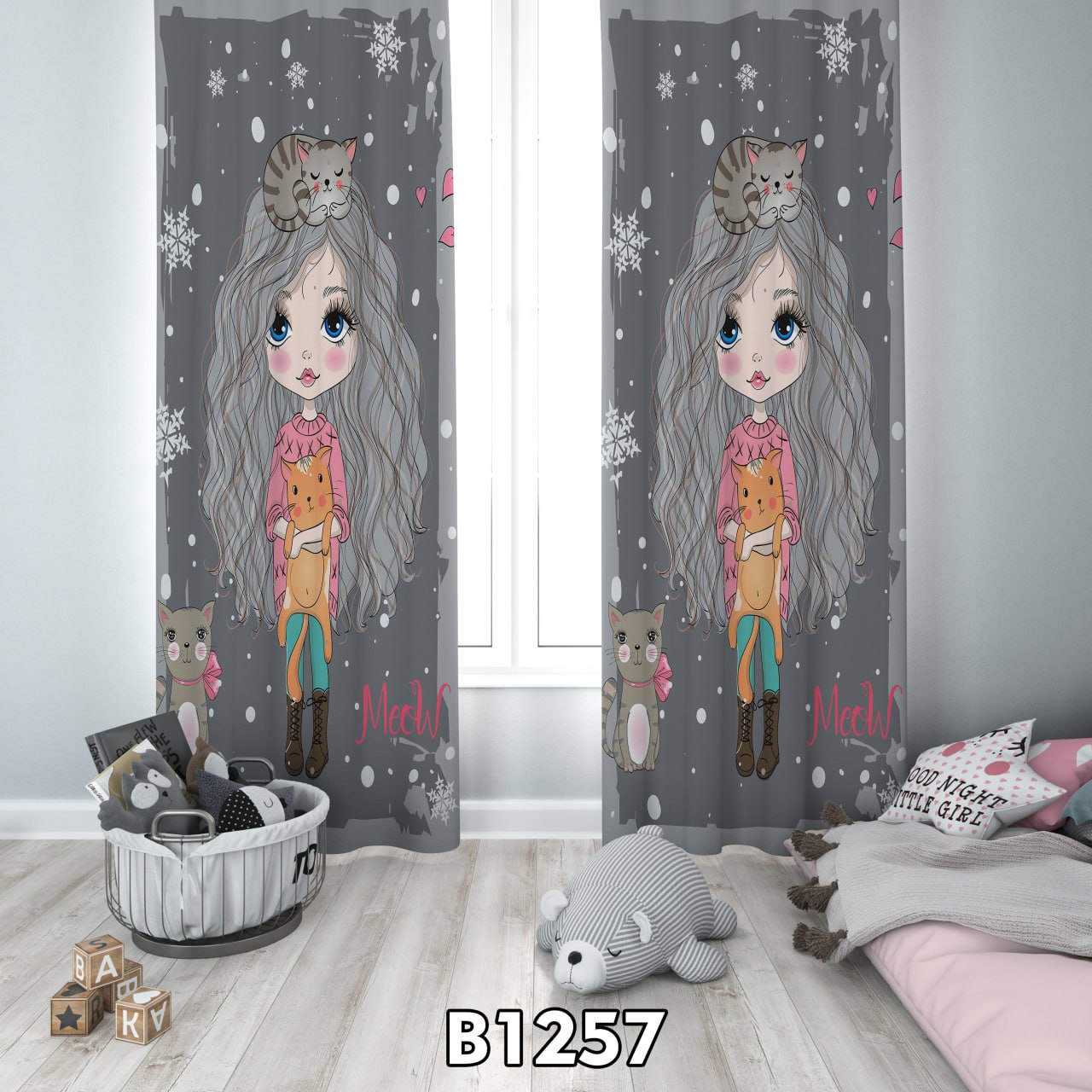 پرده چاپی دختر