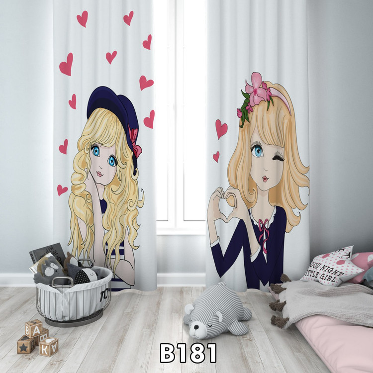 پرده چاپی دختر