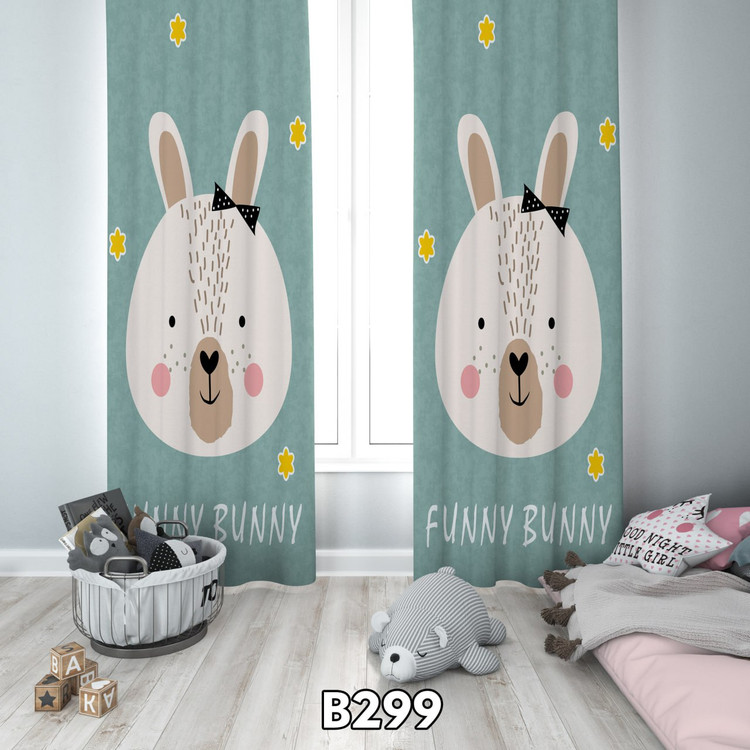 پرده چاپی خرگوش