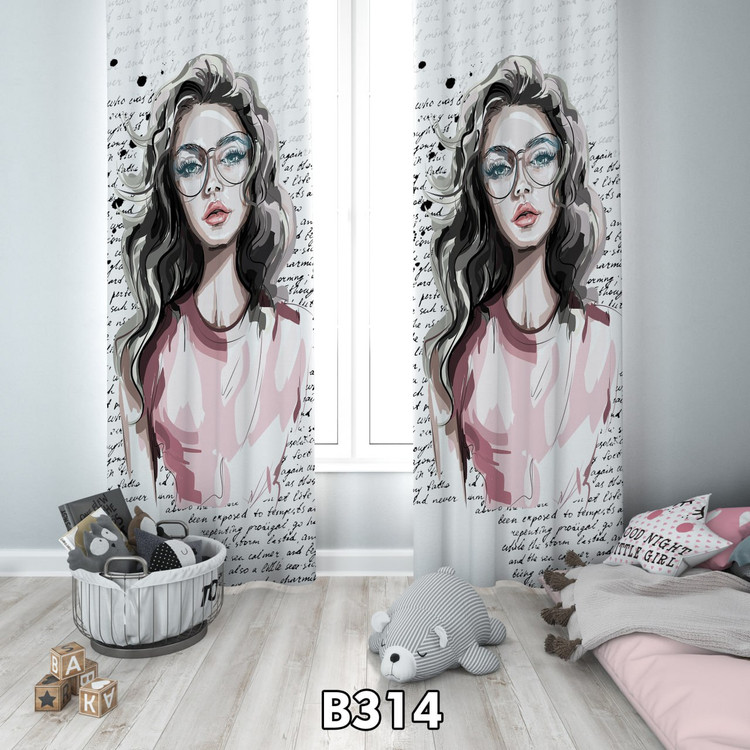 پرده چاپی دختر