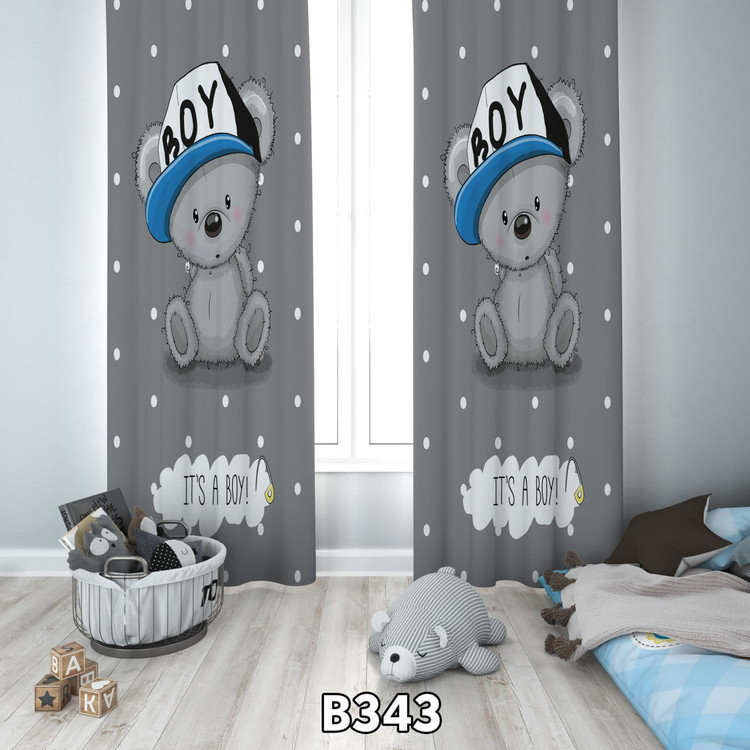 پرده چاپی خرس