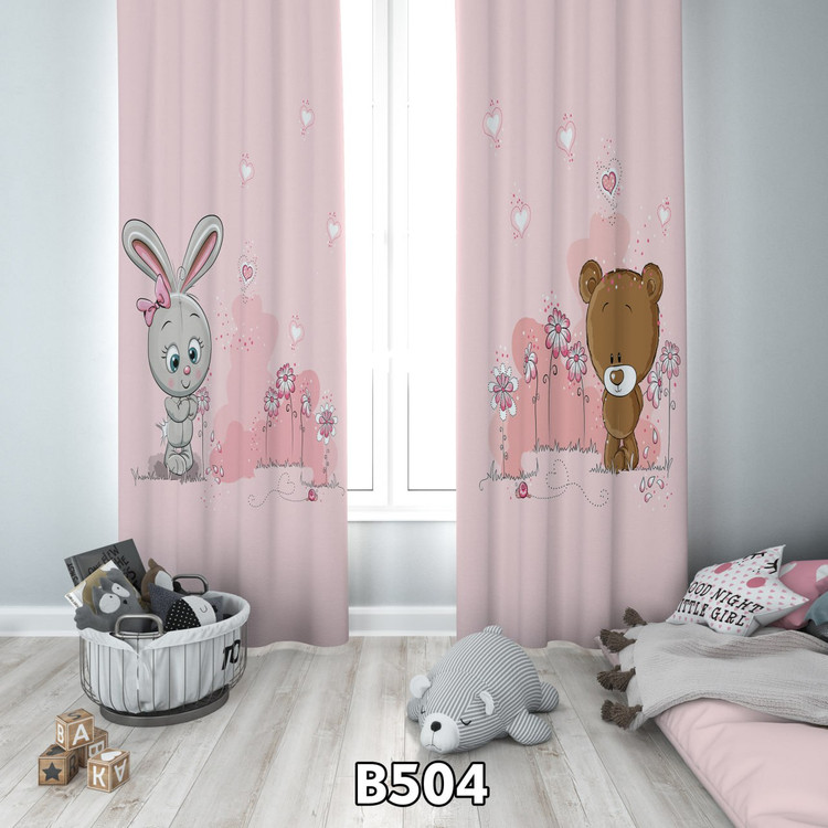 پرده چاپی خرس