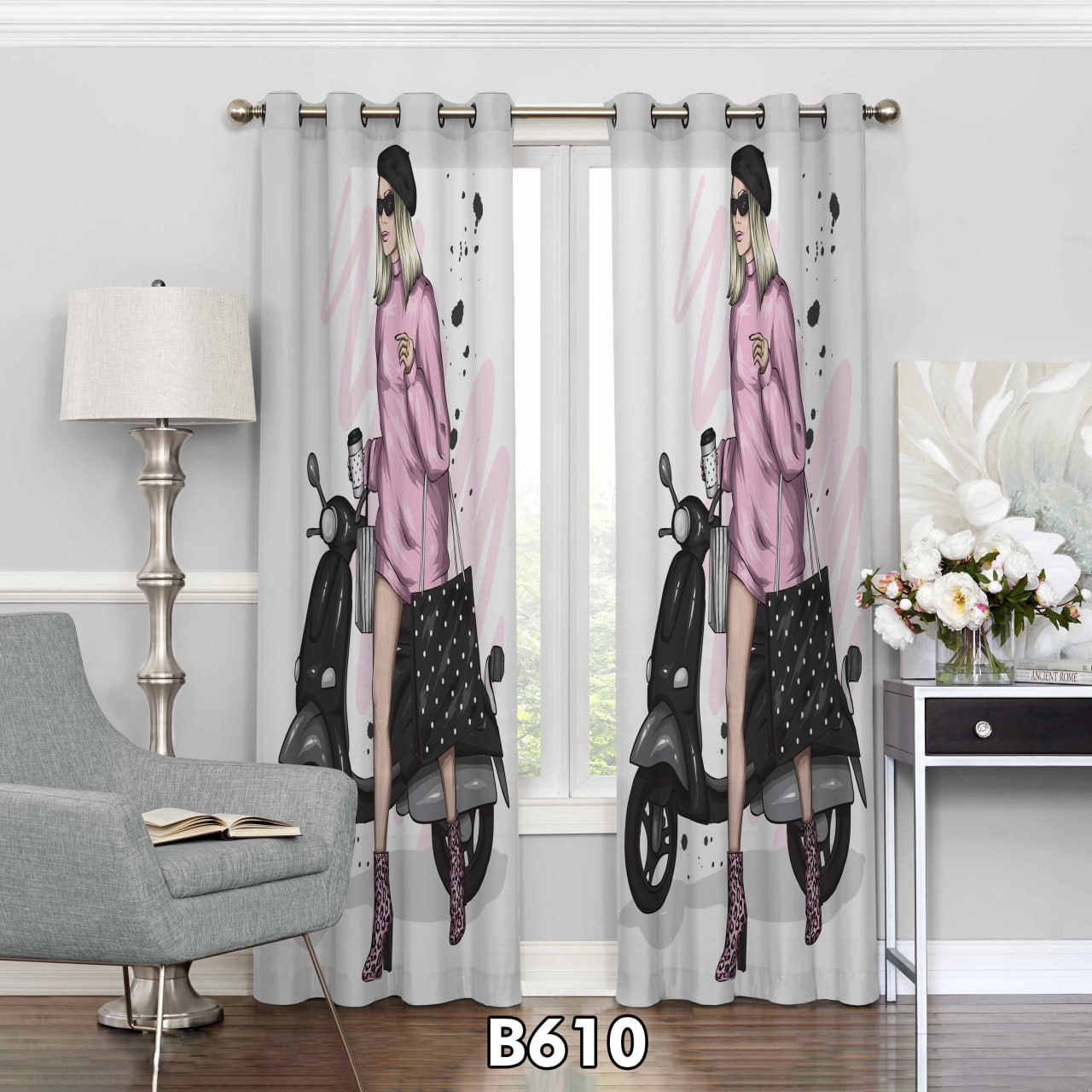 پرده چاپی رخ استایل