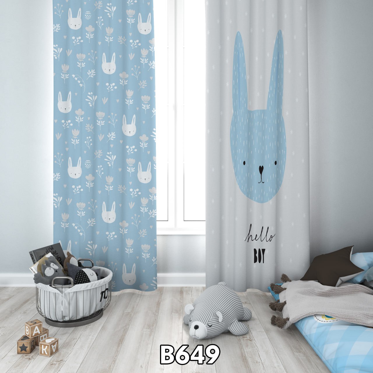 پرده چاپی خرگوش