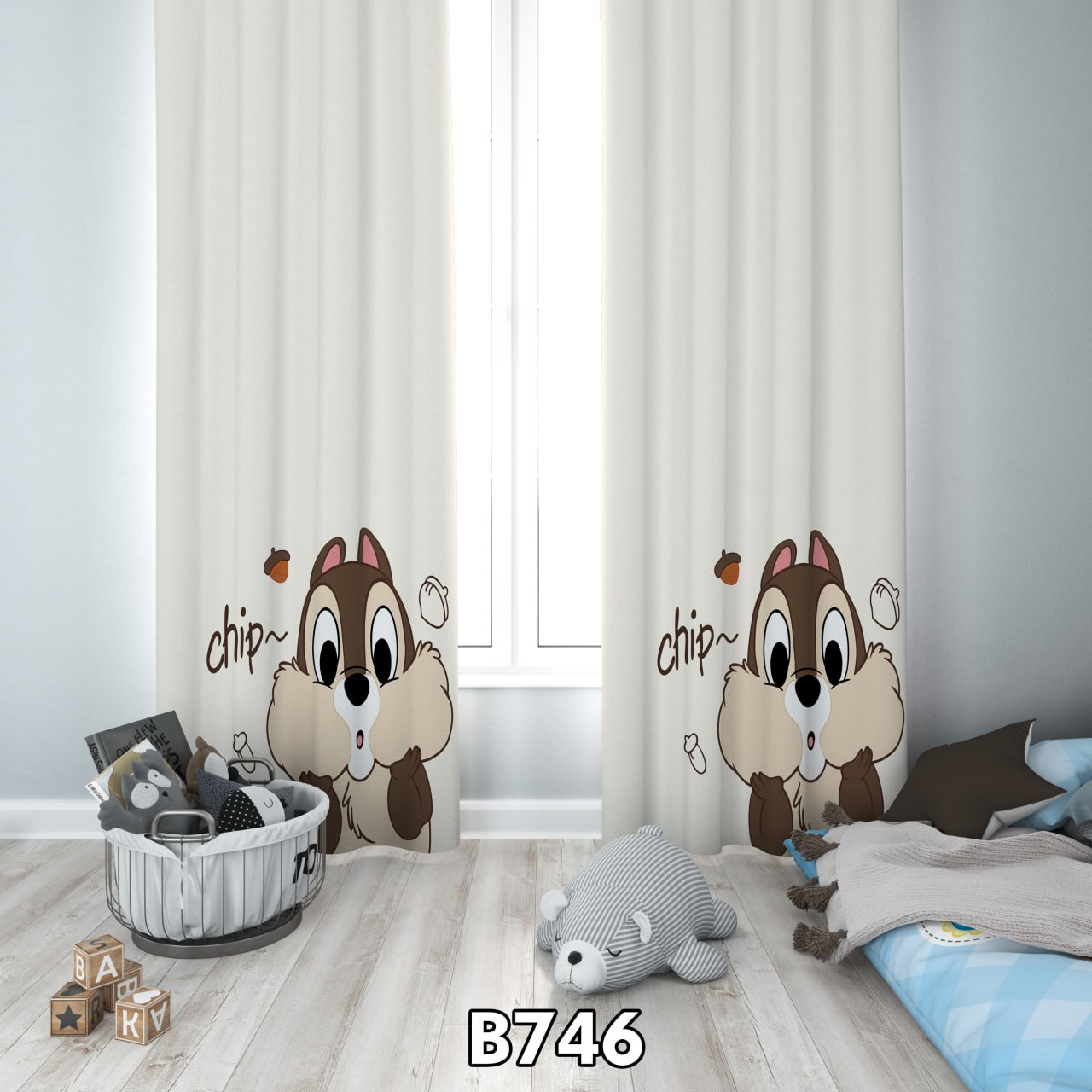پرده چاپی سنجاب