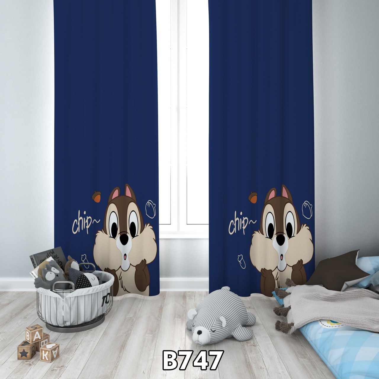 پرده چاپی سنجاب
