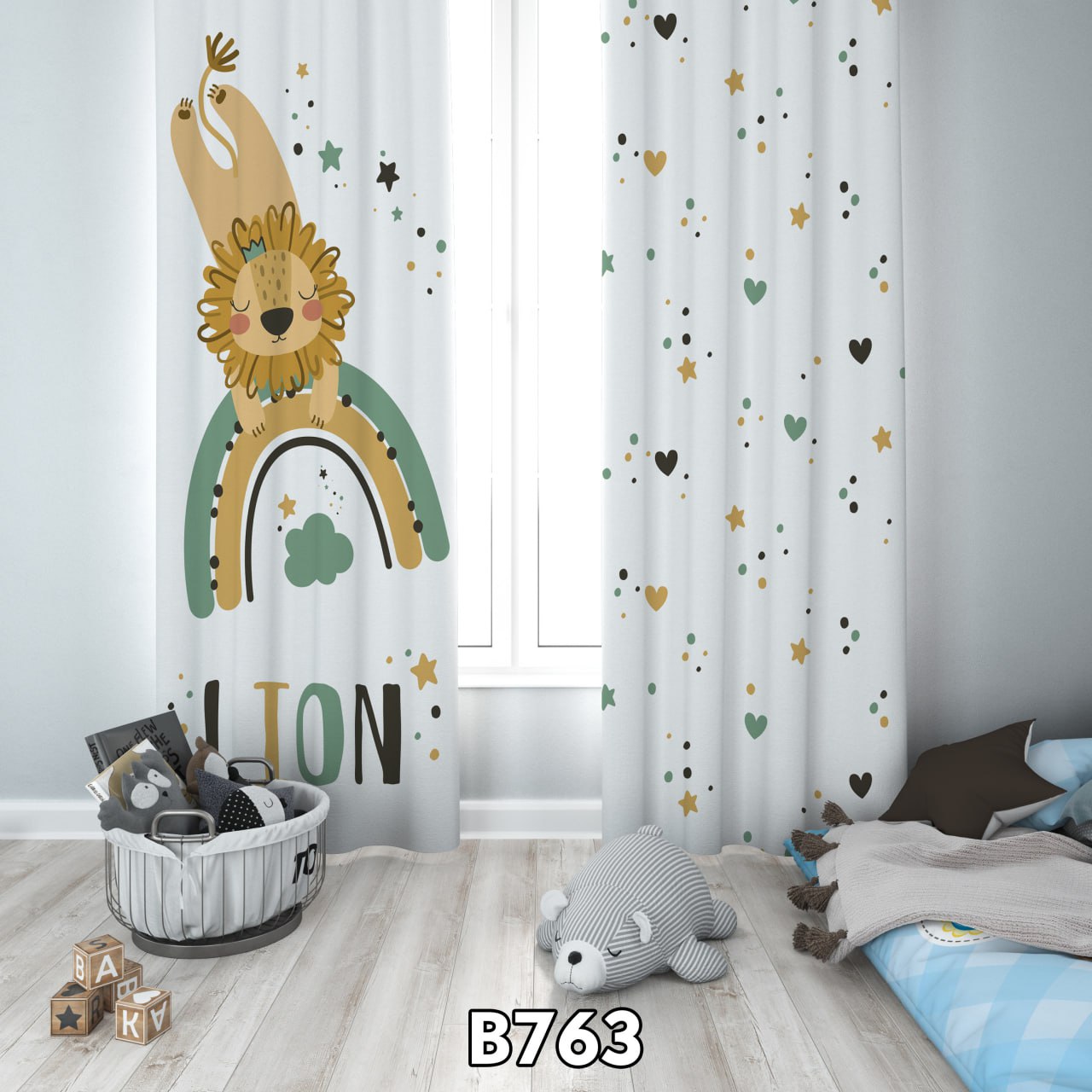 پرده چاپی ببر