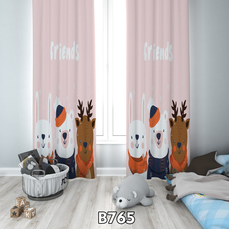 پرده چاپی خرس
