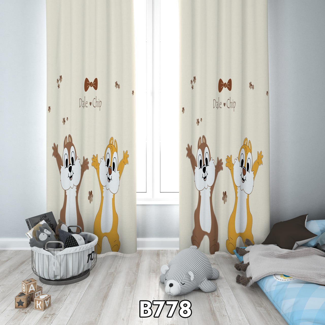 پرده چاپی سنجاب ها