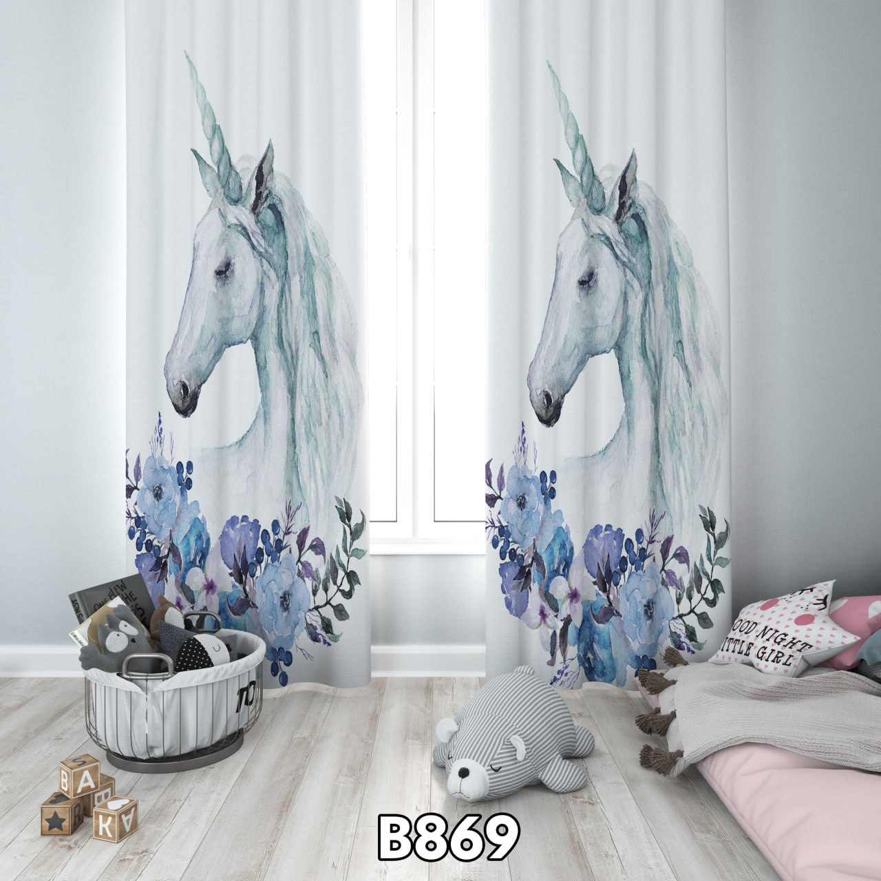 پرده چاپی اسب