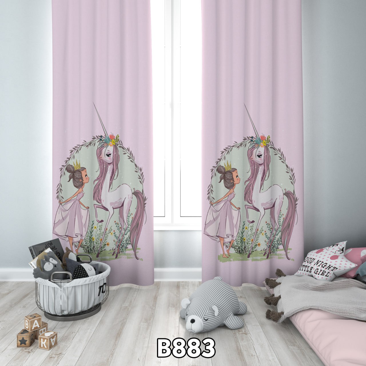 پرده چاپی دختر