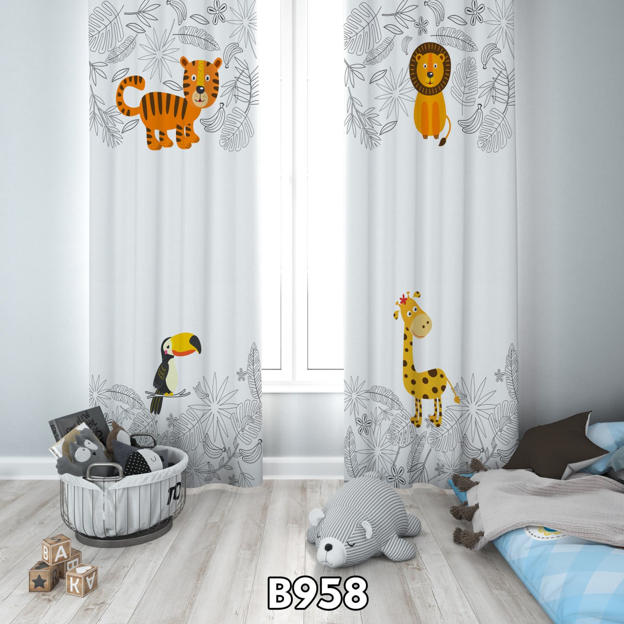 پرده چاپی حیوانات