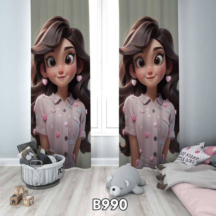 پرده چاپی دختر