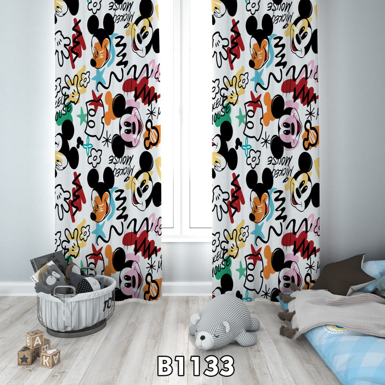 پرده چاپی میکی موس