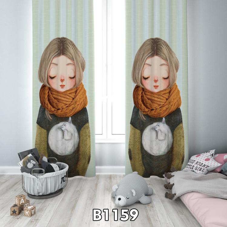 پرده چاپی دخترانه
