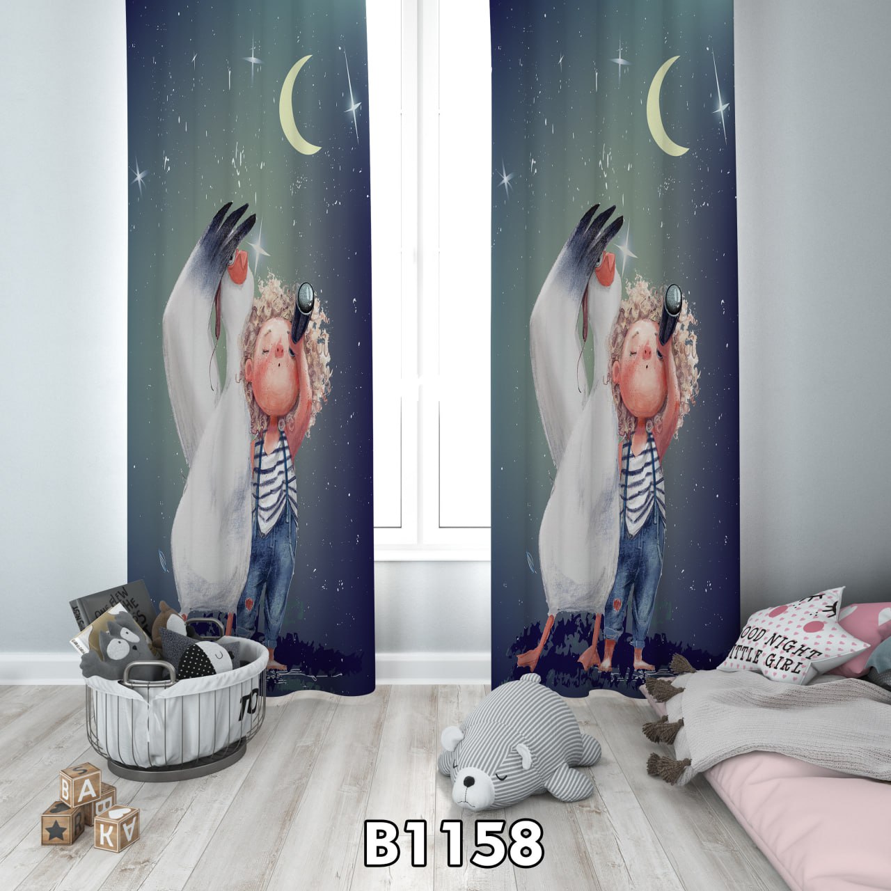 پرده چاپی دخترانه