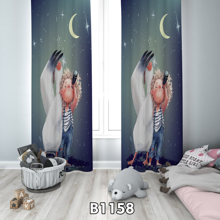 پرده چاپی دخترانه
