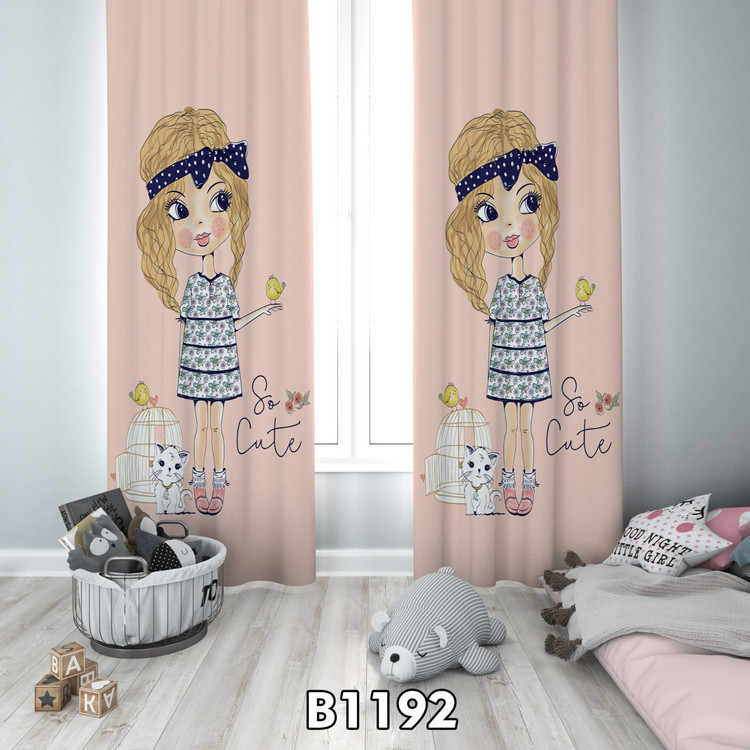 پرده چاپی دخترانه