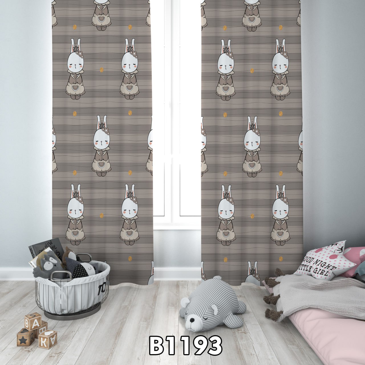 پرده چاپی خرگوش