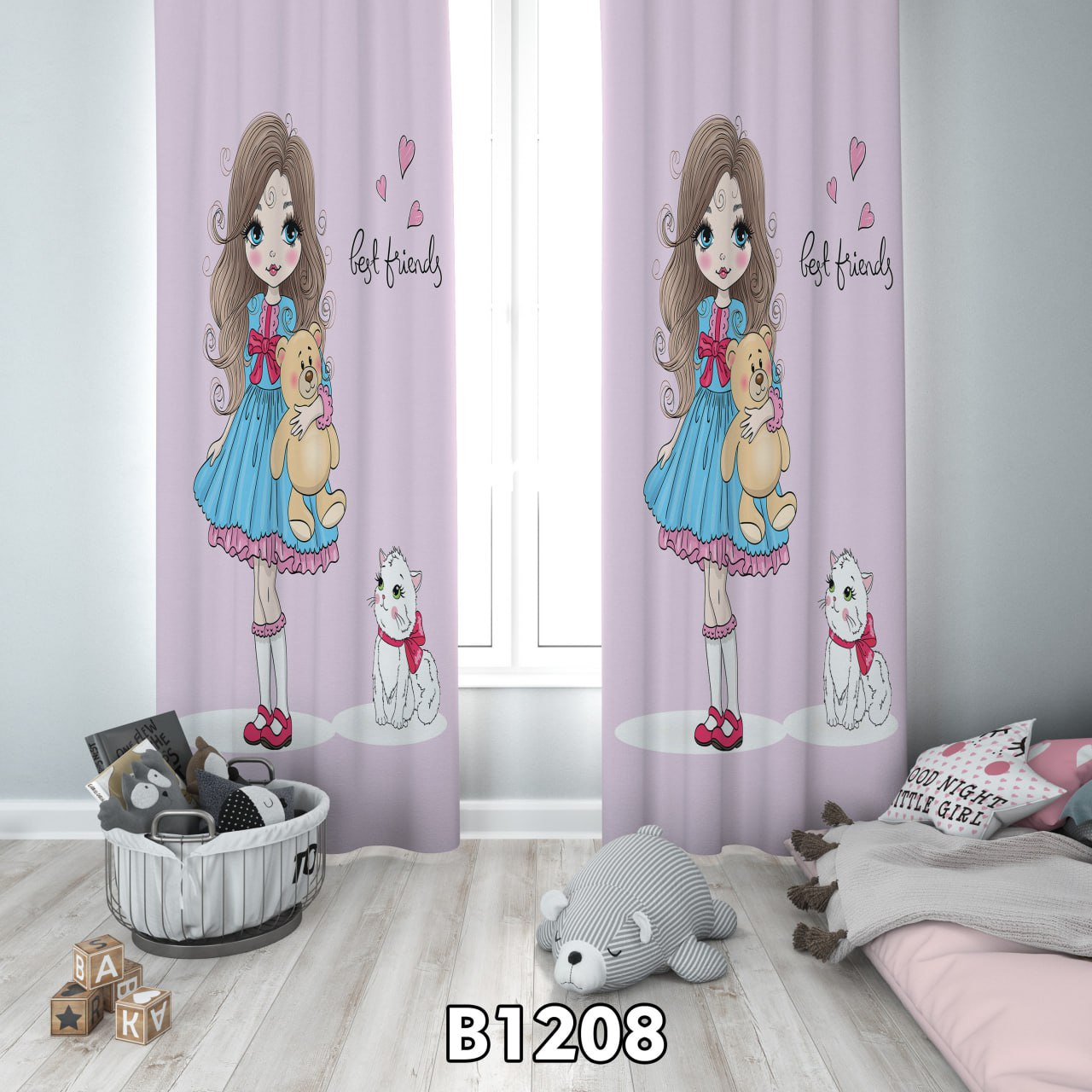 پرده چاپی دخترانه