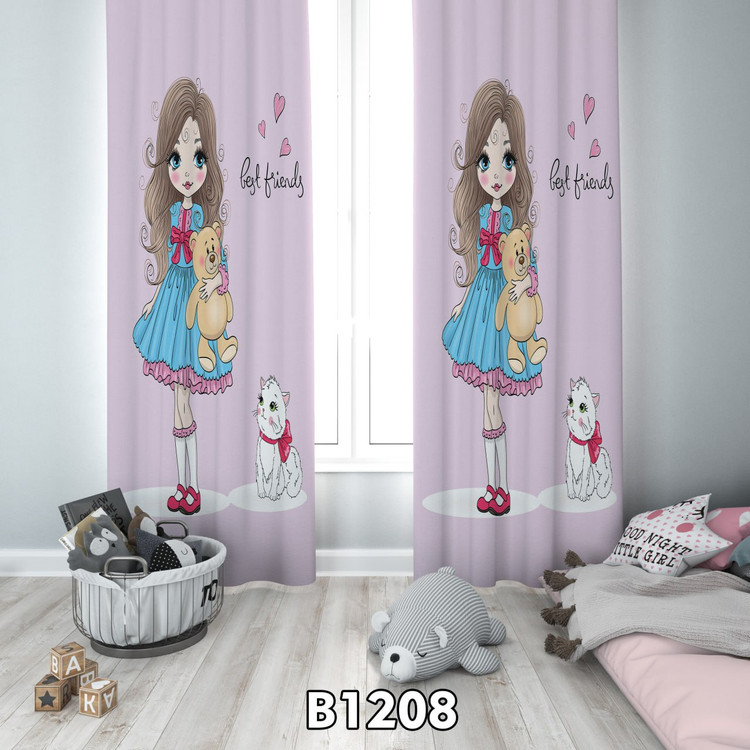 پرده چاپی دخترانه