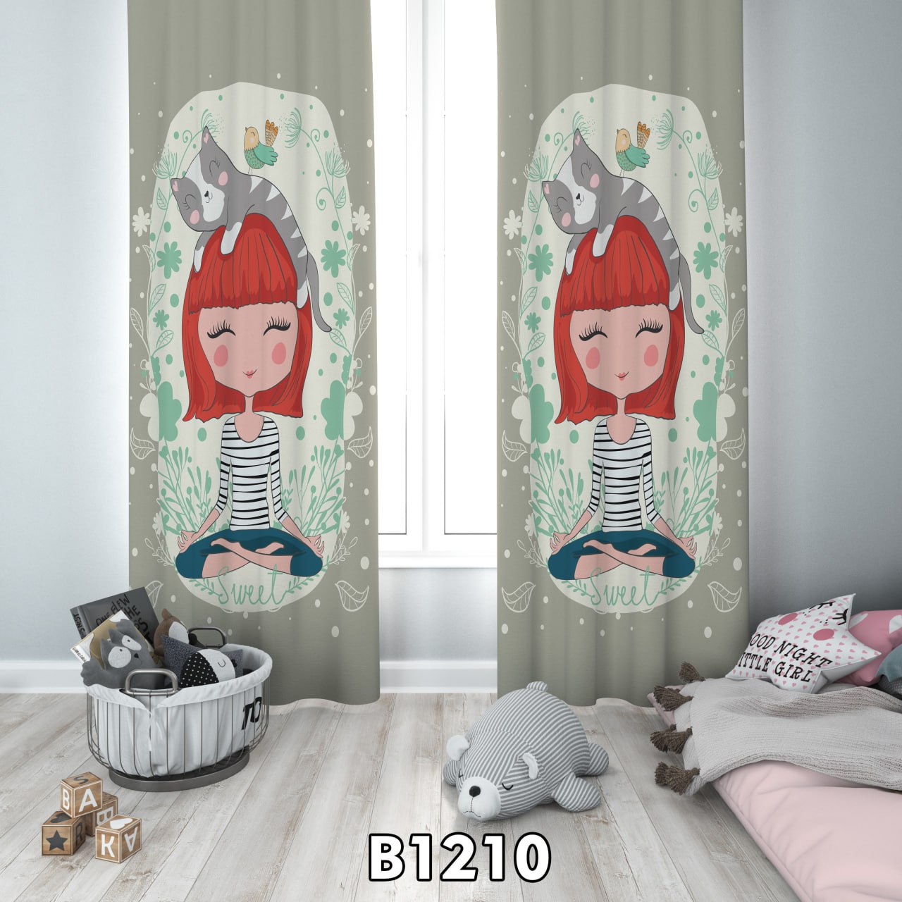 پرده چاپی دخترانه