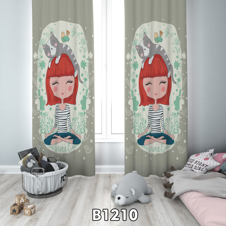 پرده چاپی دخترانه