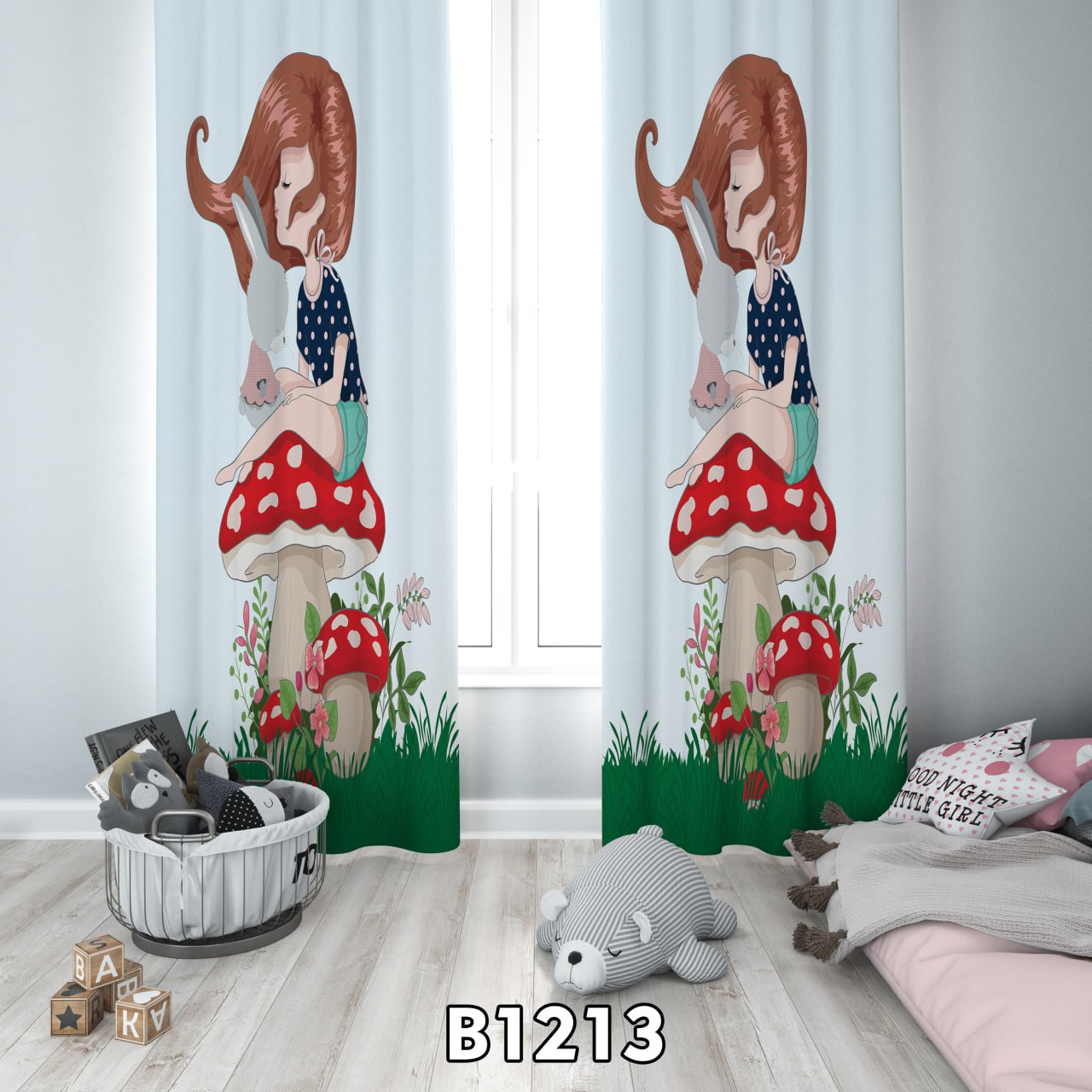 پرده چاپی دخترانه