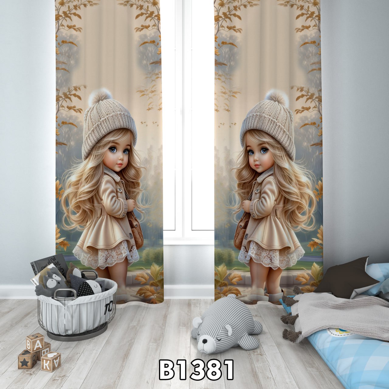 پرده چاپی دخترانه