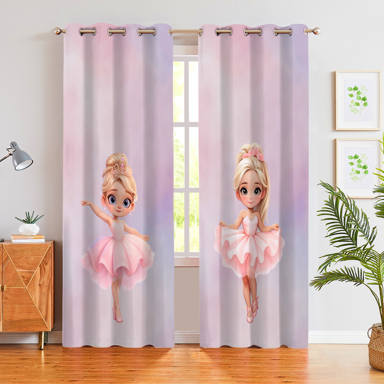 پرده چاپی دخترانه