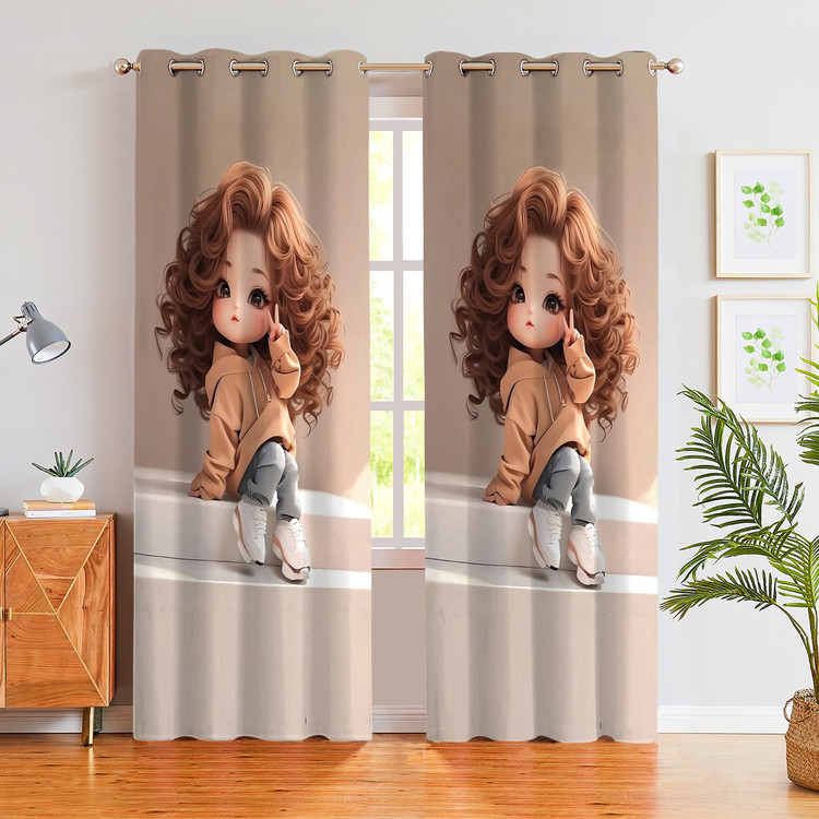 پرده چاپی دخترانه