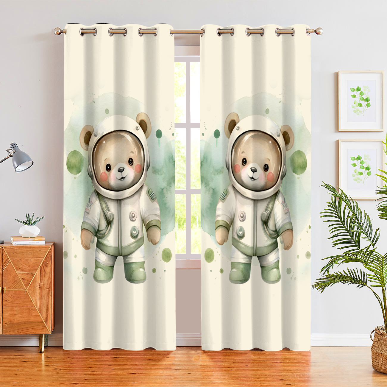پرده چاپی خرس