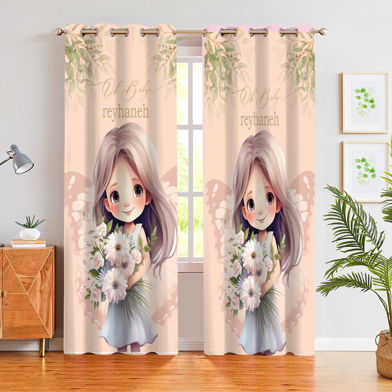پرده چاپی دخترانه